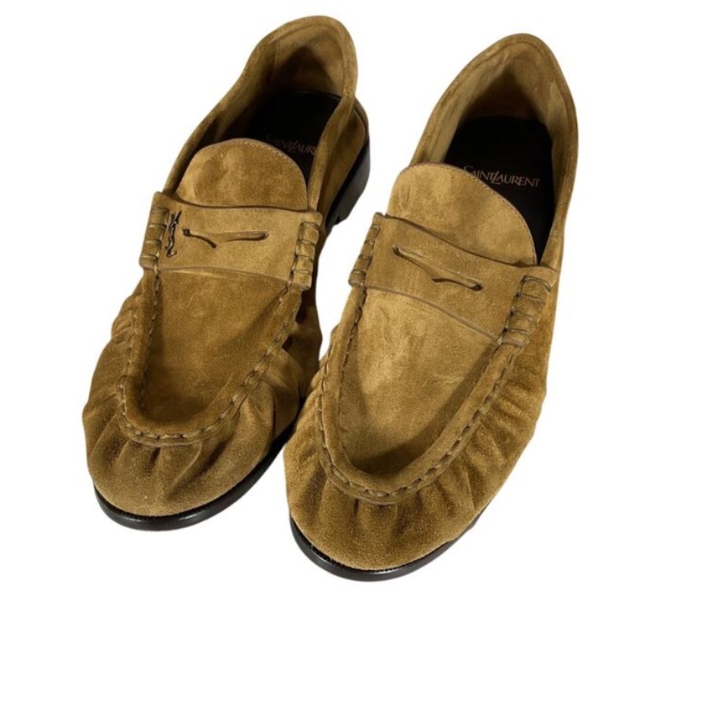 Saint Laurent Tan Suede Loafer